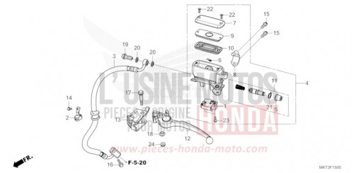 REAR BRAKE MASTER CYLINDER ADV750N de 2022